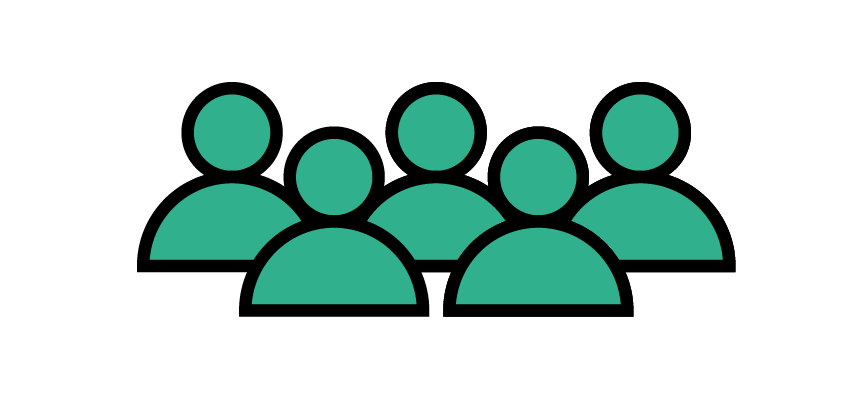 Icon depicting group of people. Icon depicting group of people.